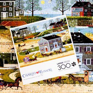 Charles Wysocki (300) Piece Puzzle ~ "The Whippersnappers of Cape Cod"